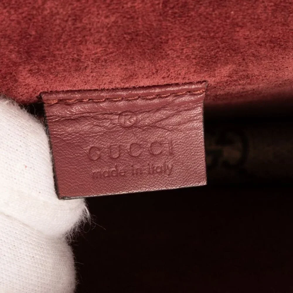 Gucci Blooms Dionysus Beige Burgundy Supreme Canvas Shoulder Bag - Picture 10 of 10